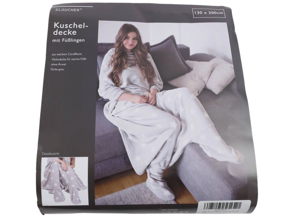 Decke CORAL-FLEECE in grau aus Polyester