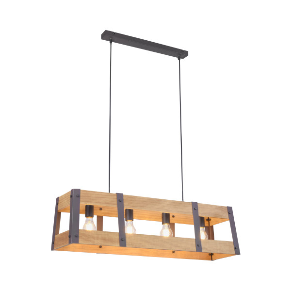 Pendelleuchte CRATE in natur aus Materialmix