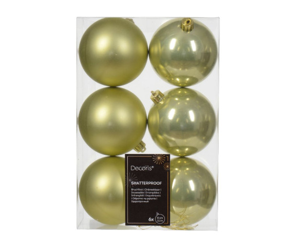 Weihnachtskugel-Set PAIRS in pistazie aus Kunststoff