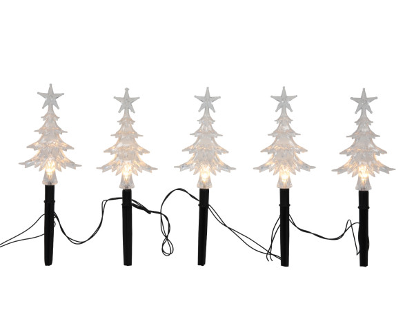 Gartenstecker LED TREE in blau aus Edelstahl