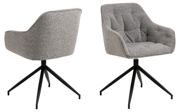 Armlehnstuhl BROOKE in grau