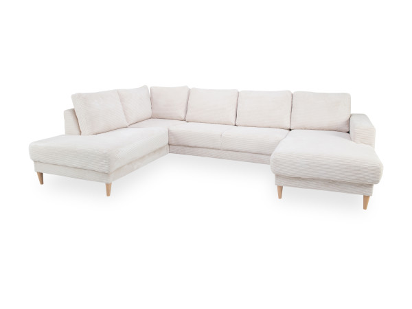 Wohnlandschaft SAMIA in creme aus Stoff