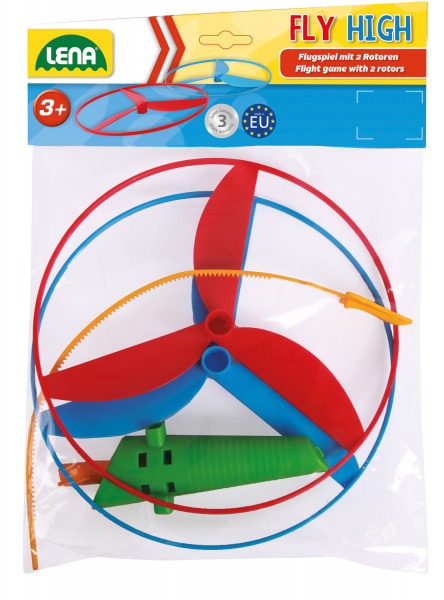Flugspiel 2 Rotoren in bunt aus Kunststoff
