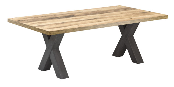 Couchtisch MISTER in  graphit/Plankeneiche aus Holz