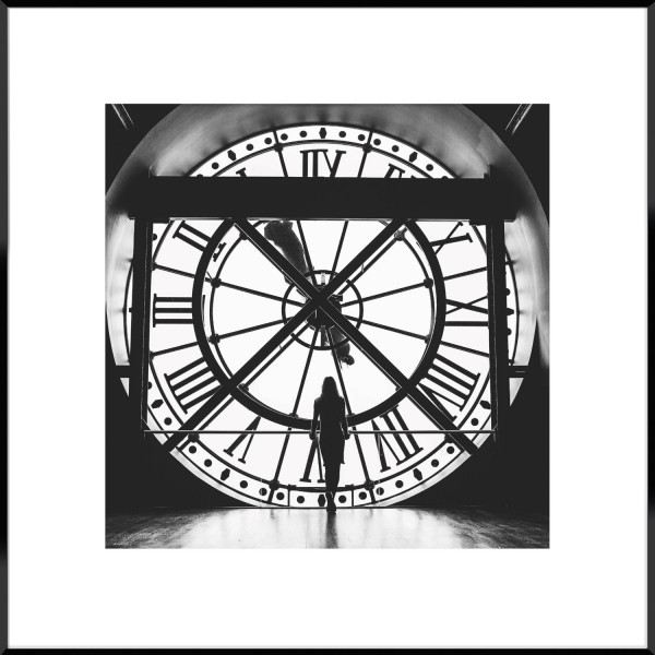 Bild CLOCK in mehrfarbig aus Holz