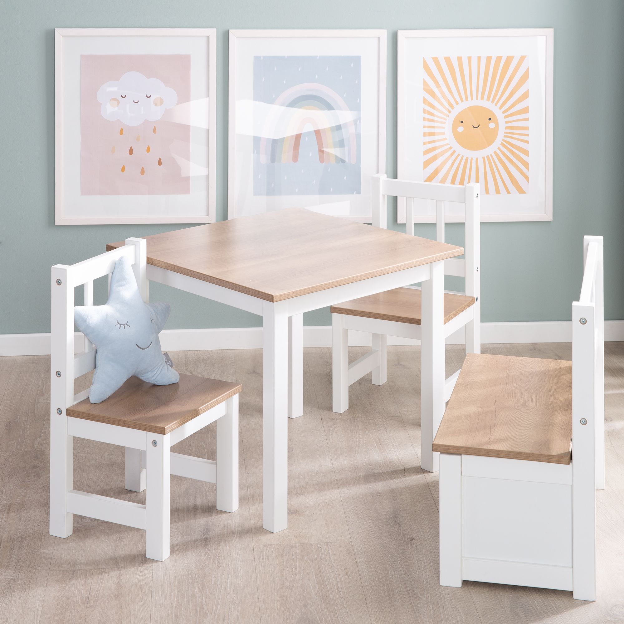 Kindersitzgruppe ROBA WOODY | Stühle günstig | und | Räume & online | Babymöbel | Bänke Babyzimmer Polstermöbel bei kaufen