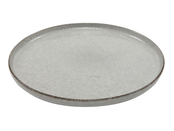 Dessertteller STONE grau in grau aus Keramik