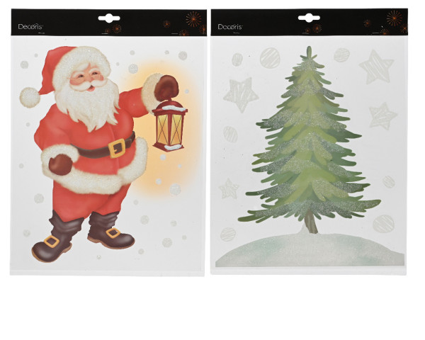 Fenstersticker X-MAS in mehrfarbig aus PVC