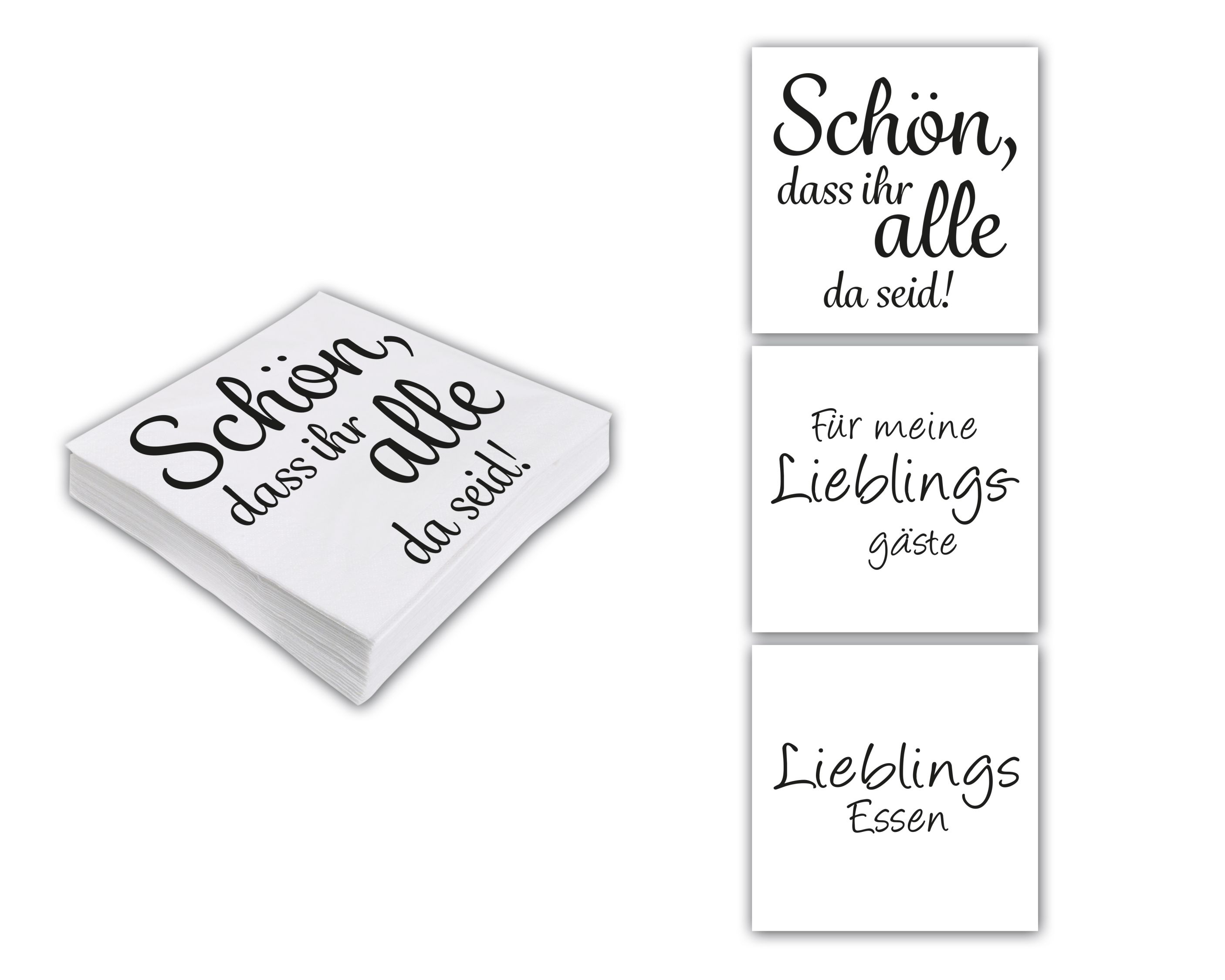 Servietten SPRÜCHE Servietten Gedeckter Tisch Accessoires und