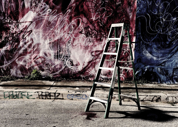 Glasbild MIAMI ART DISTRICT in mehrfarbig aus Acryl