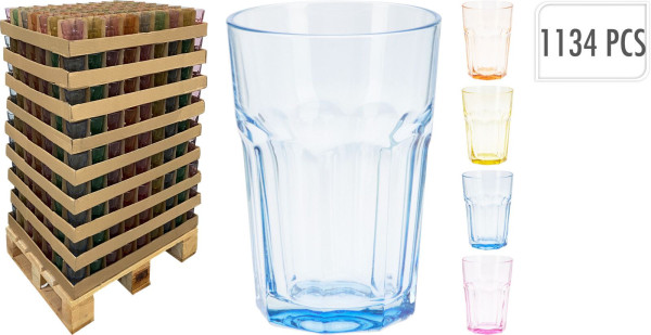 Trinkglas VILA in mehrfarbig aus Glas