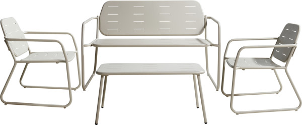 Lounge-Set MATS in beige aus Stahl