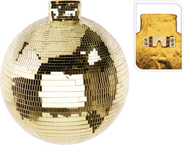 Wanddeko CHRISTMAS BALL in goldfarben aus Glas