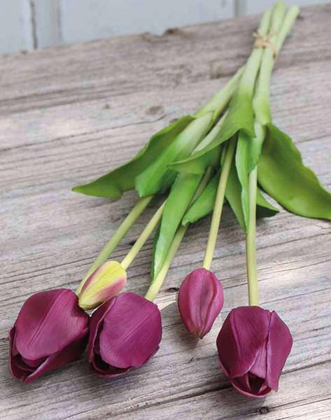 Kunstblume TULPENBUND in bicolor aus Kunststoff