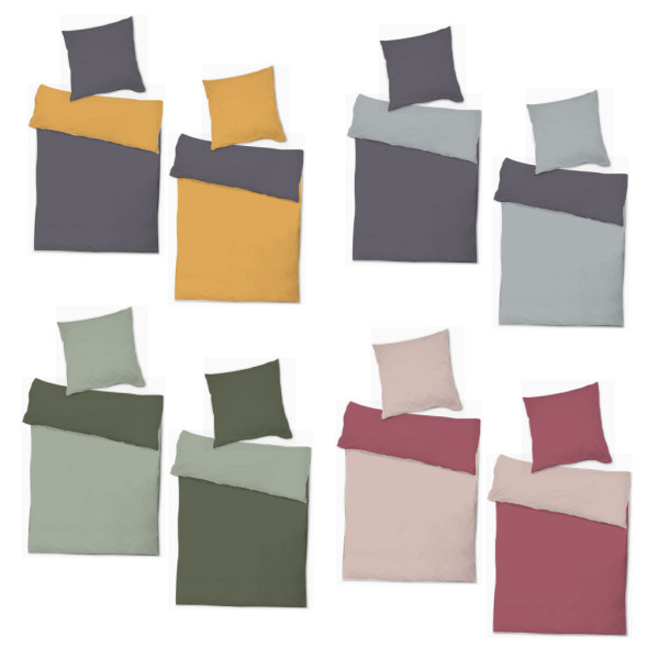 Bettwäsche REVERSIBLE in mehrfarbig aus Polyester