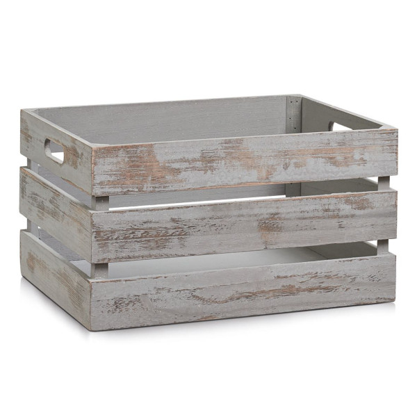 Holzkiste VINTAGE grau