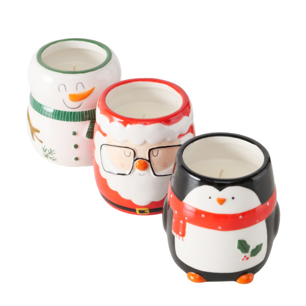 Kerze COLLIN in mehrfarbig aus Materialmix