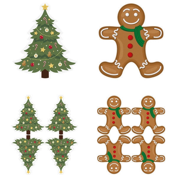 Servietten X-MAS in mehrfarbig aus Papier