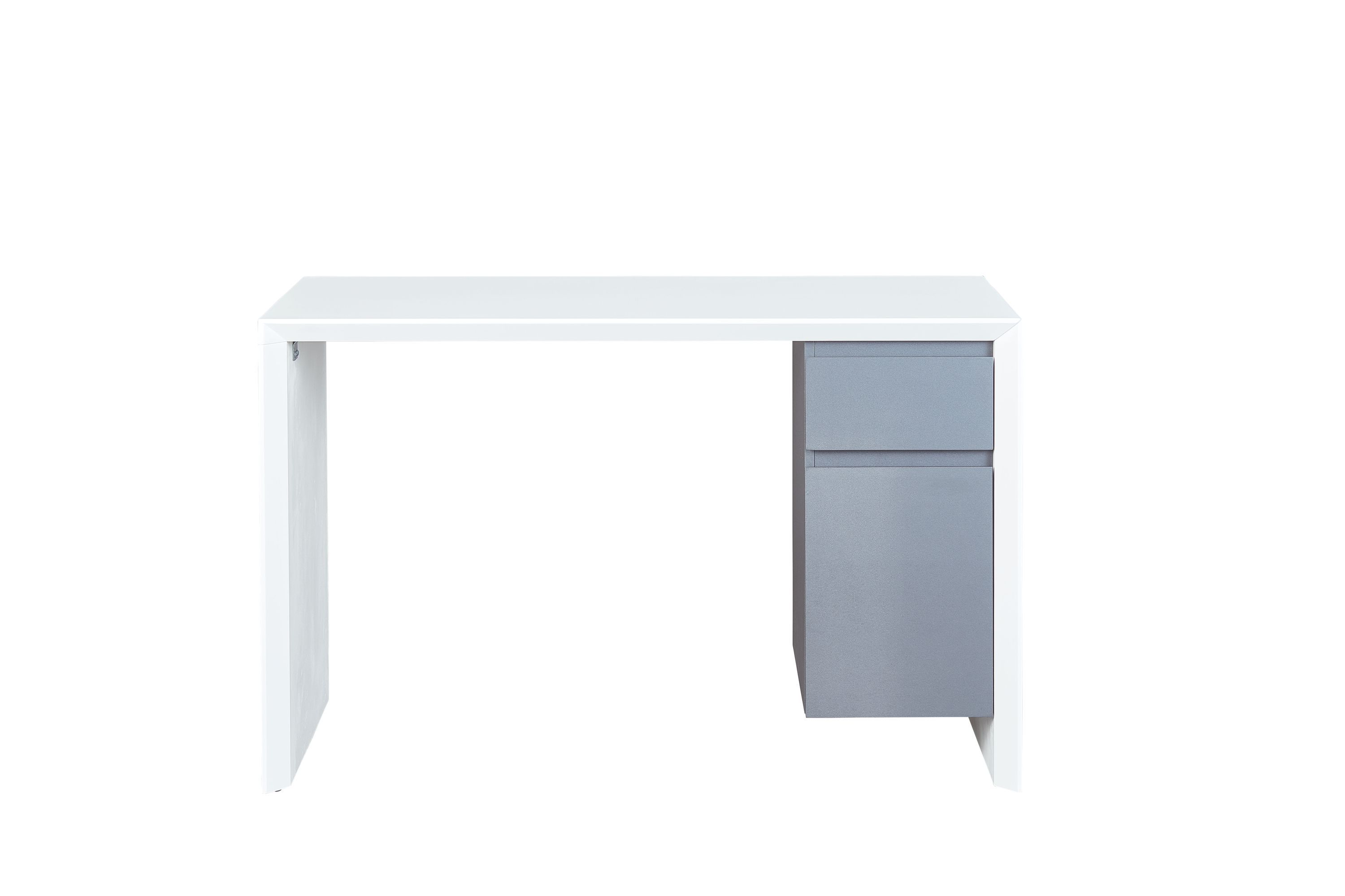 Bürotisch Schreibtisch MEGARA mit Tür und Schublade Beschichtung Weiß 