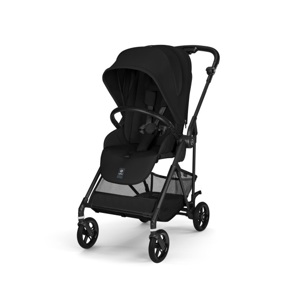 Kinderwagen CYBEX Melio Carbon in schwarz aus Materialmix