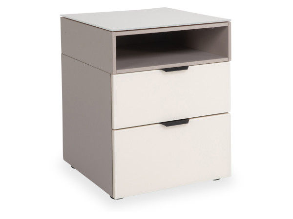 Nachtkommode LAUSANNE in nougat aus Dekor