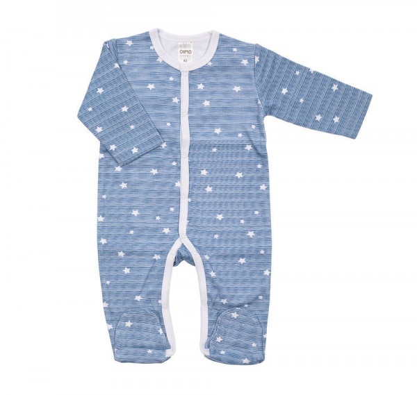 Schlafoverall STERNE -blau-