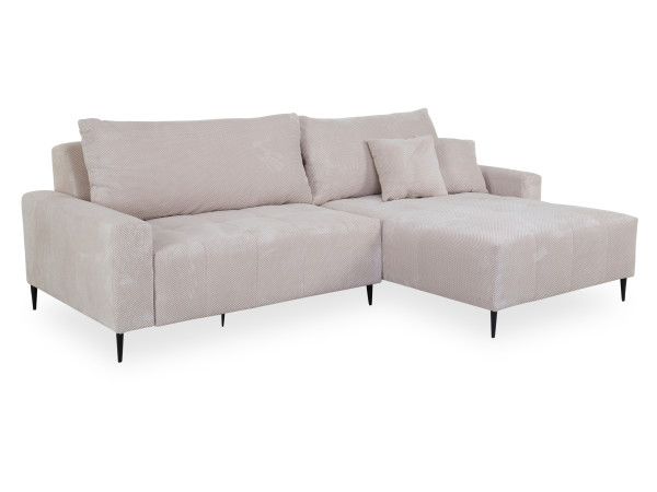 Polsterecke CAERA in beige aus Stoff