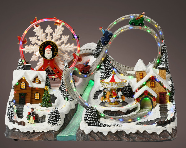 Dekoobjekt LED X-MAS VILLAGE in mehrfarbig aus Polyresin