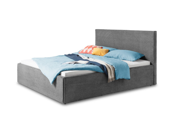 Bettgestell PARES in anthrazit aus Stoff