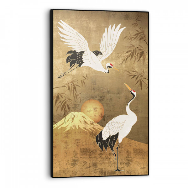 Bild JAPANESE CRANEBIRDS in mehrfarbig aus MDF
