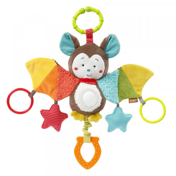 Activity-Spieltier FLEDERMAUS in bunt aus Stoff