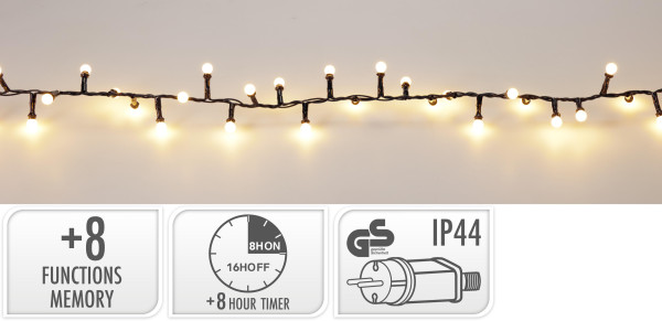 Lichterkette LED BERRY in mehrfarbig aus Materialmix