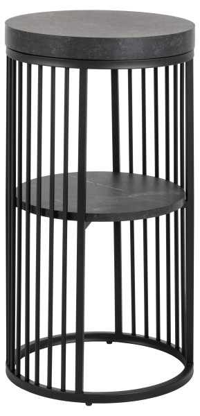 Nachtkonsole STRINGTON in schwarz aus Materialmix