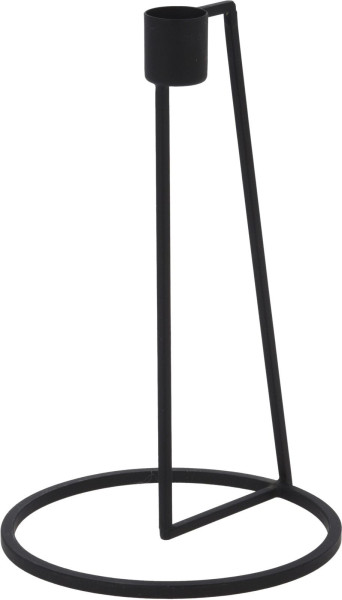 Kerzenhalter ONE schwarz in schwarz aus Eisen