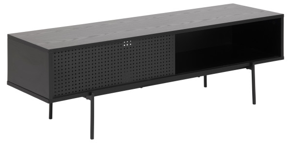 TV-Board ANGUS in schwarz aus Materialmix