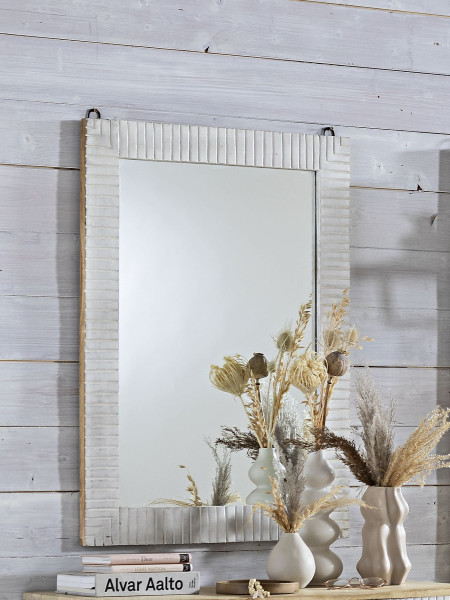 Spiegel SANSIBAR AMRUM in beige aus Mango