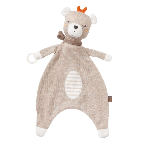 Schmusetuch TEDDY in braun aus Baumwolle