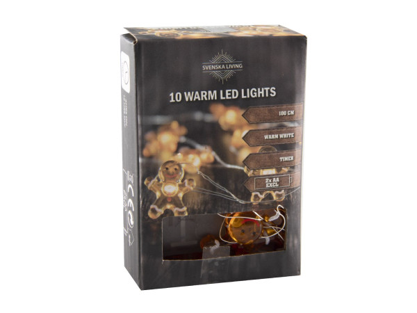 Lichterdraht LED GINGERBREAD in mehrfarbig aus Metall