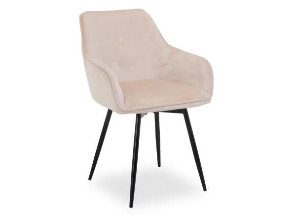 Polsterstuhl ANJO in beige aus Samt