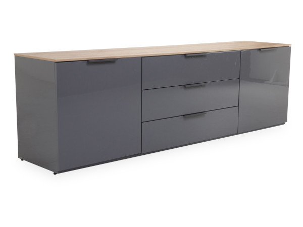 Lowboard AKAMU in grau aus Lack