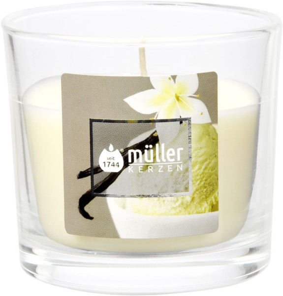 Duft-Kerzenglas VANILLA DREAM in beige aus Wachs