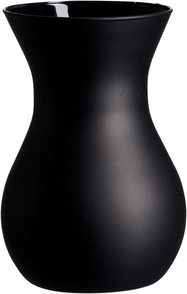 Vase ANNALENA schwarz in schwarz aus Glas
