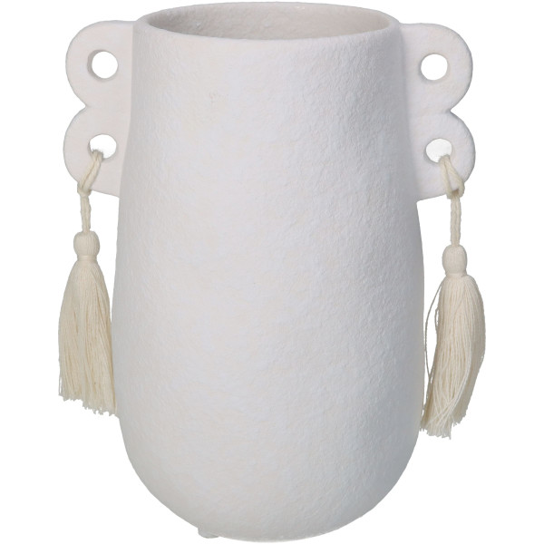 Vase DOLOMITE weiß in weiß aus Steingut