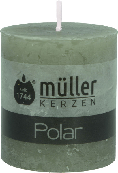 Stumpenkerze POLAR efeugrün