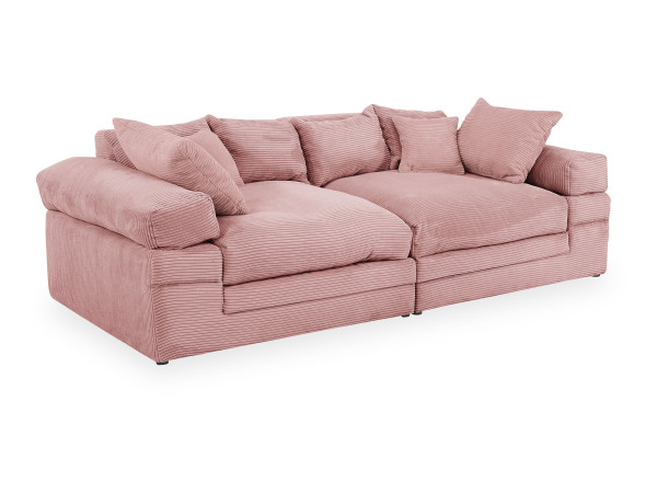Megasofa self ALINA in rose aus Stoff