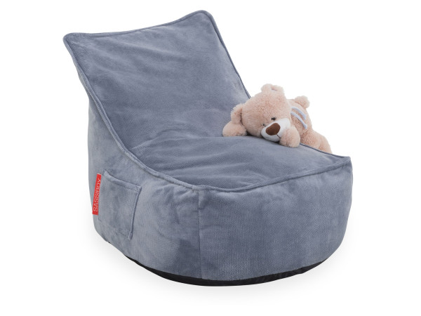 Sitzsack CUBA TEDDY SMALL in blau aus Stoff