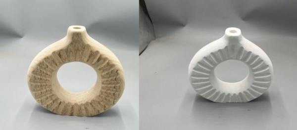 Vase ALMA in mehrfarbig aus Holz