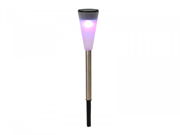 Gartenstecker SOLAR in silberfarben aus Edelstahl