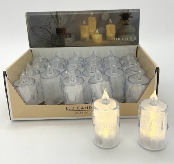 Teelicht LED ACRYL in transparent aus Acryl