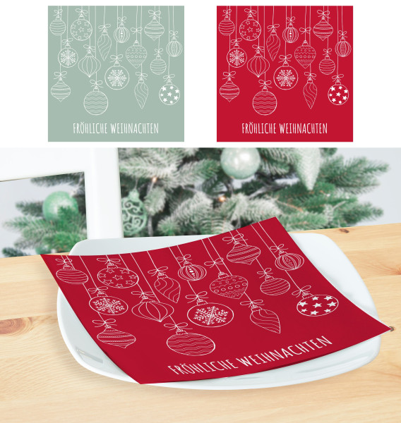 Servietten KUGELN in mehrfarbig aus Papier